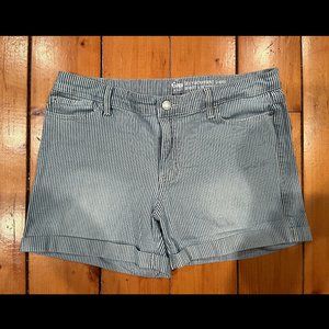 Gap Sexy Boyfriend Short - Blue White Stripe - Size 10
